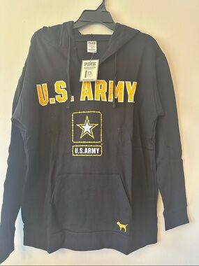 PINK U.S. Army Black & Yellow Hooded Sweatshirt